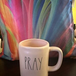 RAE DUNN Ceramic Blush Pink PRAY Mug